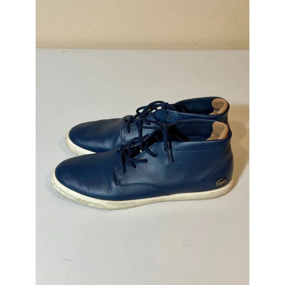 Lacoste Espere Chukka 317 1 Ankle Boots Sneaker Mens 13‎ Blue Leather Lace Up